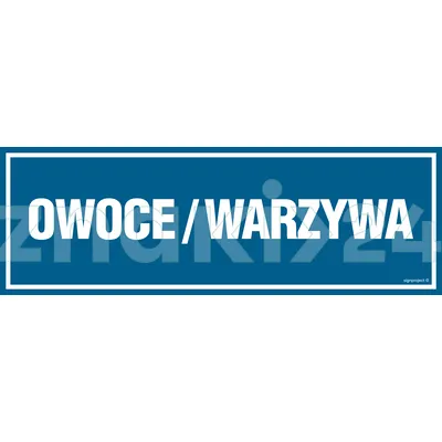 Owoce-warzywa - Znak informacyjny - PA258