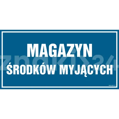 Magazyn Środków myjących - Znak informacyjny - PA527