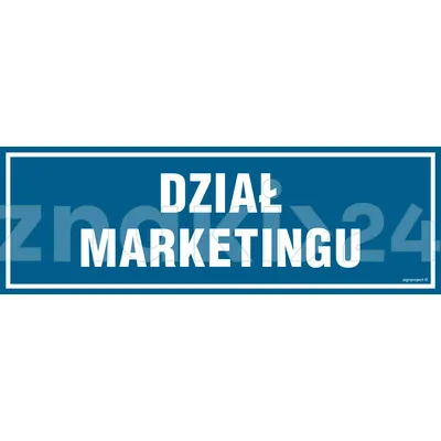 Dział marketingu - Znak informacyjny - PA117