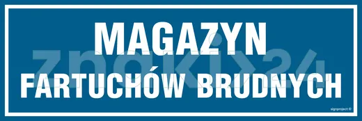 Magazyn fartuchów brudnych - Znak informacyjny - PA345