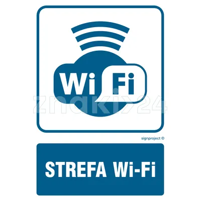 Strefa Wi-Fi - Znak informacyjny - RB034