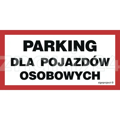 Parking dla pojazdów osobowych - Znak informacyjny PVC - SA045