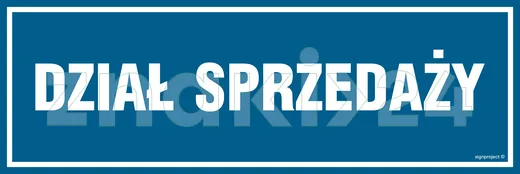 Dział Sprzedaży - Znak informacyjny - PA118