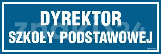 Dyrektor szkoły podstawowej - Znak informacyjny - PA145