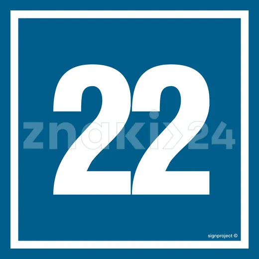 Liczba 22 - Znak informacyjny - PA422