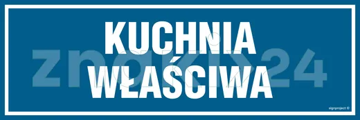 Kuchnia właściwa - Znak informacyjny - PA050