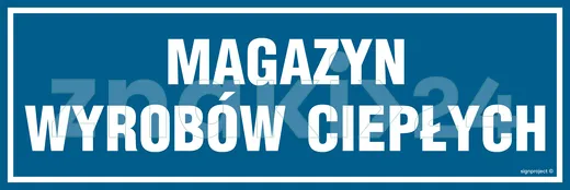 Magazyn wyrobów ciepłych - Znak informacyjny - PA369