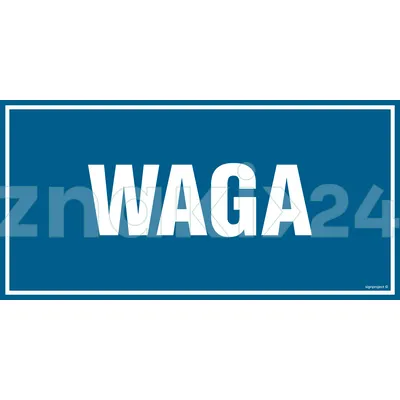 Waga - Znak informacyjny - PA554