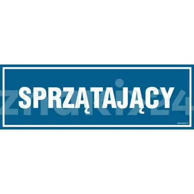 Sprzątający - Znak informacyjny - PA076