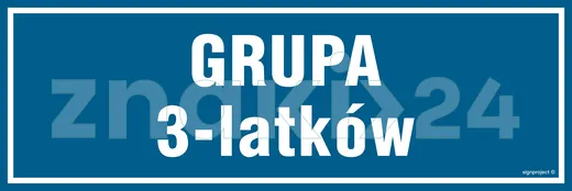 Grupa 3 latków - Znak informacyjny - PA187