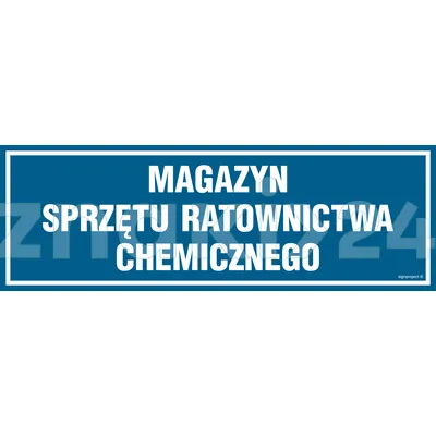 Magazyn sprzętu ratownictwa chemicznego - Znak informacyjny - PA367