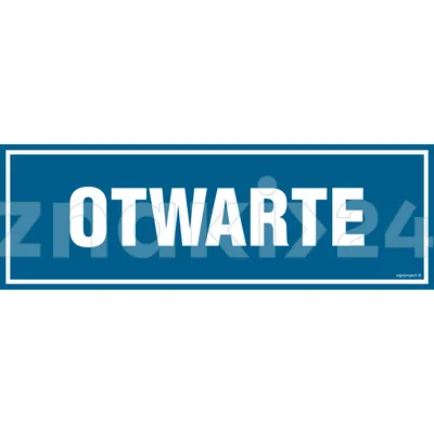 Otwarte - Znak informacyjny - PA054