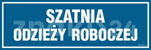 Szatnia odzieży roboczej - Znak informacyjny - PA307