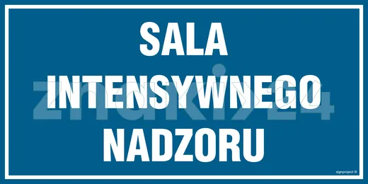 Sala intensywnego nadzoru - Znak informacyjny - PA546