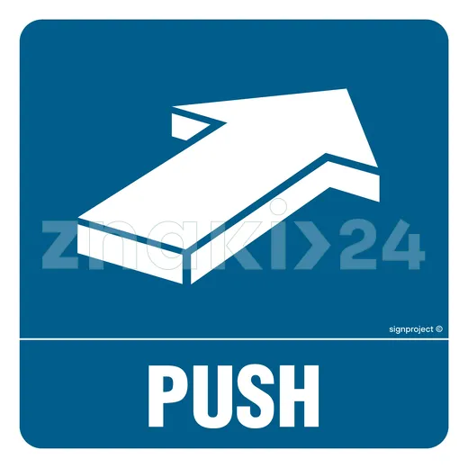 Push - Znak informacyjny - PA399