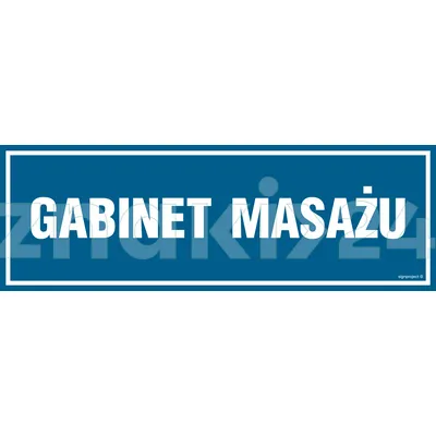 Gabinet masażu - Znak informacyjny - PA196