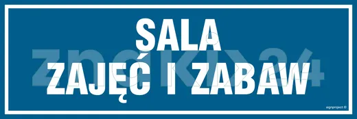 Sala zajęć i zabaw - Znak informacyjny - PA164