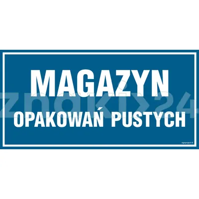 Magazyn opakowań pustych - Znak informacyjny - PA524