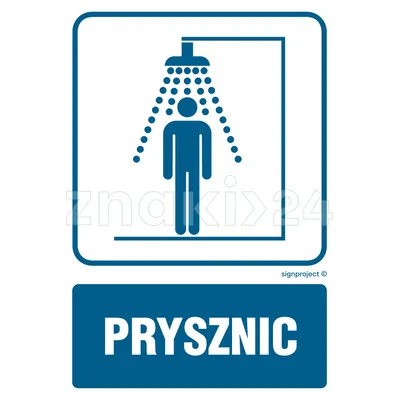 Prysznic męski - Znak informacyjny - RB040