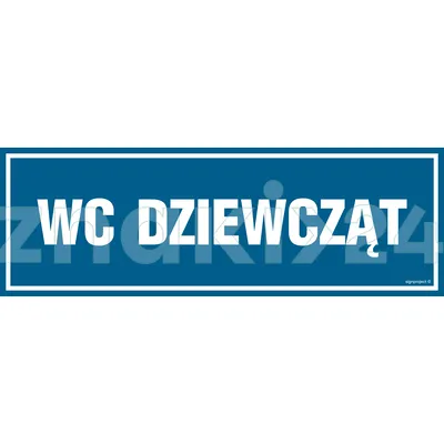 WC dziewcząt - Znak informacyjny - PA318