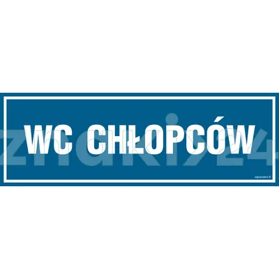 WC chłopców - Znak informacyjny - PA317