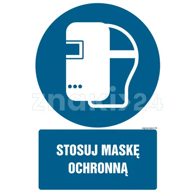 Stosuj maskę ochronną - Znak BHP - GL047