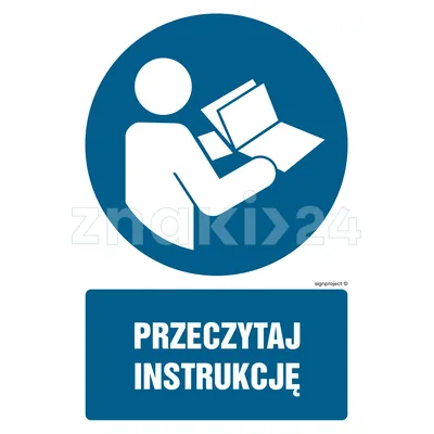 Przeczytaj instrukcję - Znak BHP - GL049