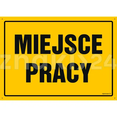 Miejsce pracy - Tablica budowlana informacyjna - OA059