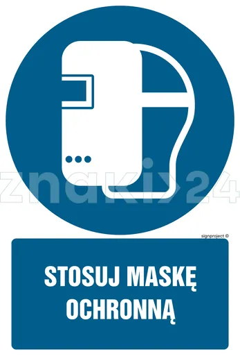 Stosuj maskę ochronną - Znak BHP - GL047