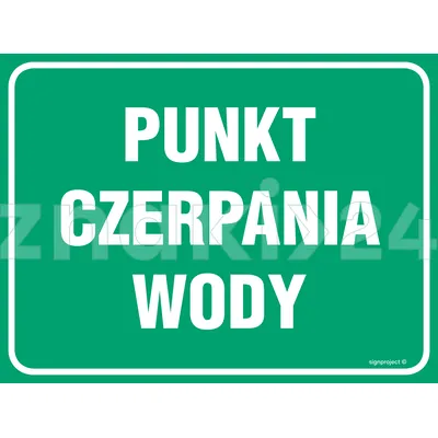 Punkt czerpania wody - Tablica leśna - OB013