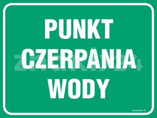 Punkt czerpania wody - Tablica leśna - OB013