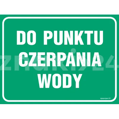 Do punktu czerpania wody - Tablica leśna - OB014