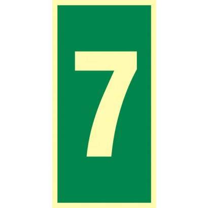 Znak - Numer stacji ewakuacyjnych nr 7 FB030