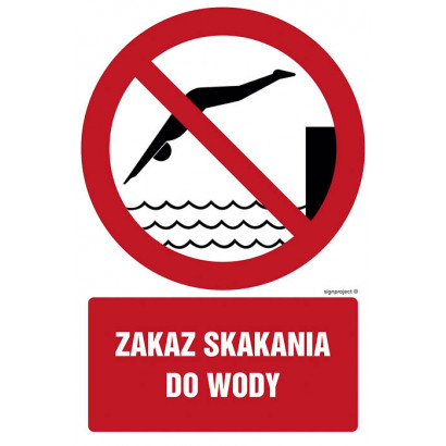 Zakaz skoków do wody