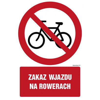 Znak - Zakaz wjazdu na rowerze GC065