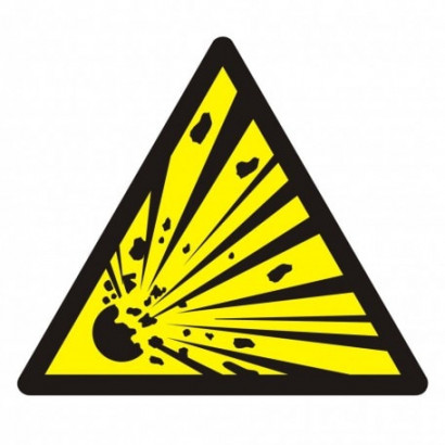 Znak - Ostrzeżenie przed niebezpieczeństwem wybuchu GW002
