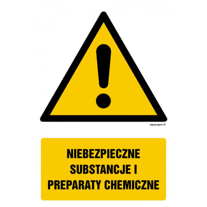Znak - Niebezpieczne substancje i preparaty chemiczne GF041