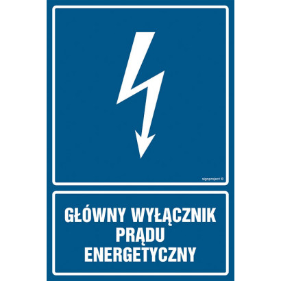 Znak - Główny wyłącznik energetyczny prądu HG015