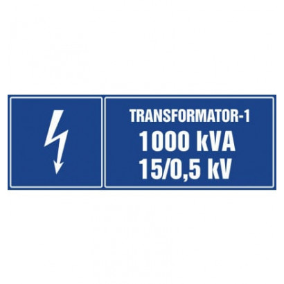 Znak - Transformator-1 1000kVA 15/0.5 kV HI003