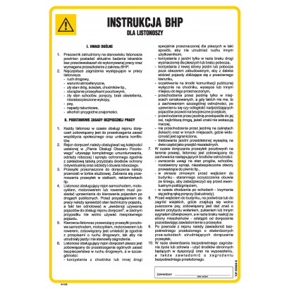 Instrukcja BHP dla listonosza IAA36