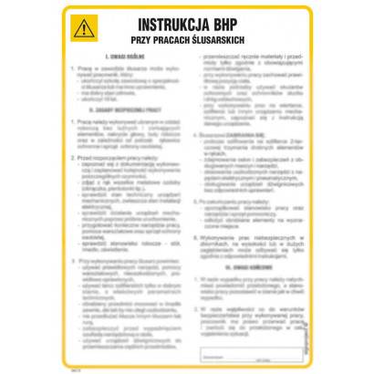Instrukcja BHP przy pracach ślusarskich IAC13