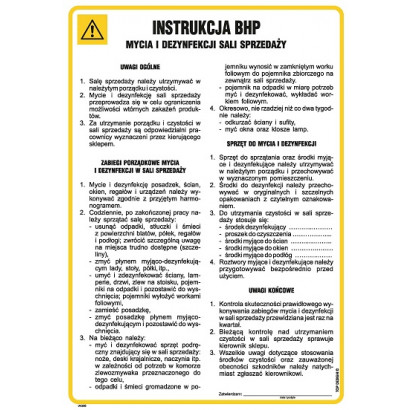 Instrukcja BHP mycia i dezynfekcji sali sprzedaży IAG66