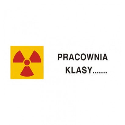 Znak - Znak ostrzegawczy do oznakowania pracowni z otwartymi źródłami promieniotwórczymi KA011