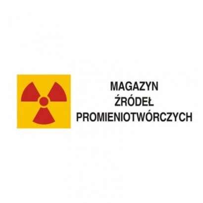 Znak - Znak ostrzegawczy do oznakowania magazynu źródeł promieniotwórczych KA013