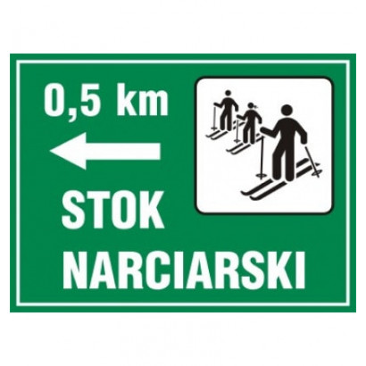 Znak - Kierunek na stok narciarski OC006