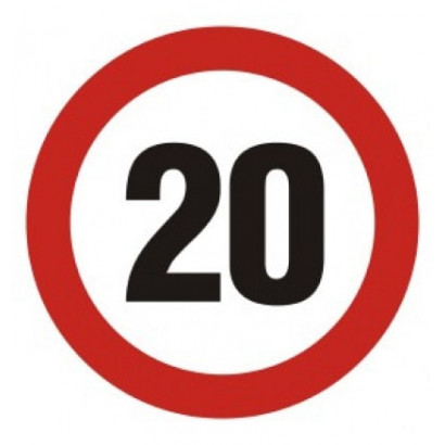 Znak - Ograniczenie prędkości 20 SA026
