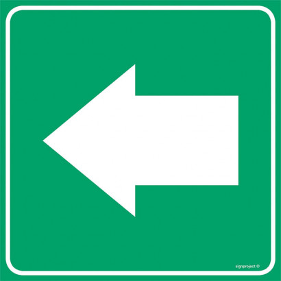 Znak - Znak kierunku stosowany łącznie ze znakami OB-013 i OB-014 OB015