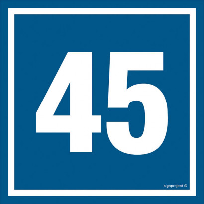 Znak - Liczba 45 PA445