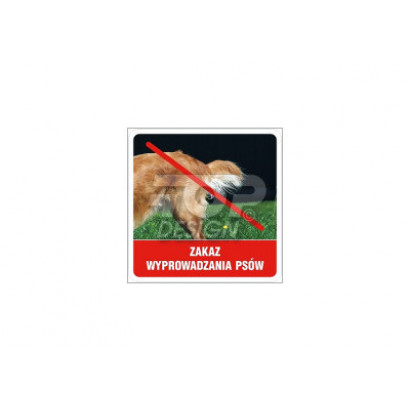 Znak - Zakaz wyprowadzania psów (1) PC020