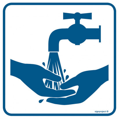 Znak - Zanim wyjdziesz umyj ręce RA105
